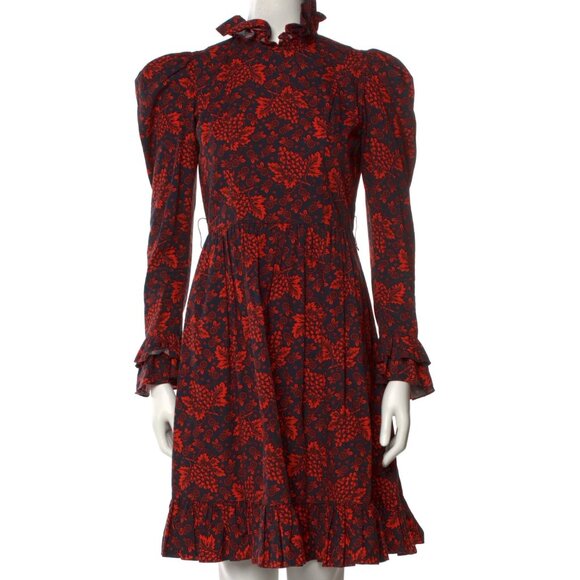 BATSHEVA Runway Collection Prairie Dress Grape Print - Picture 7 of 9